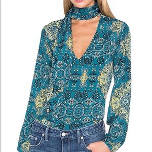 House of Harlow 1960 Tie Neck Blouse